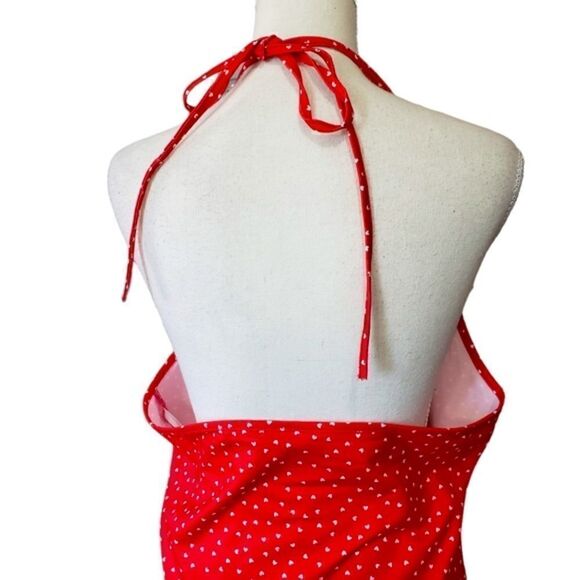 SHEIN Heart Printed Haltered Backless Dress Sz XL - Picture 5 of 15